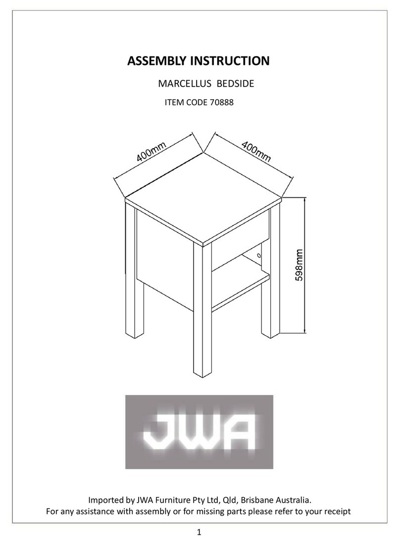 JWA MARCELLUS 70888 Assembly instruction