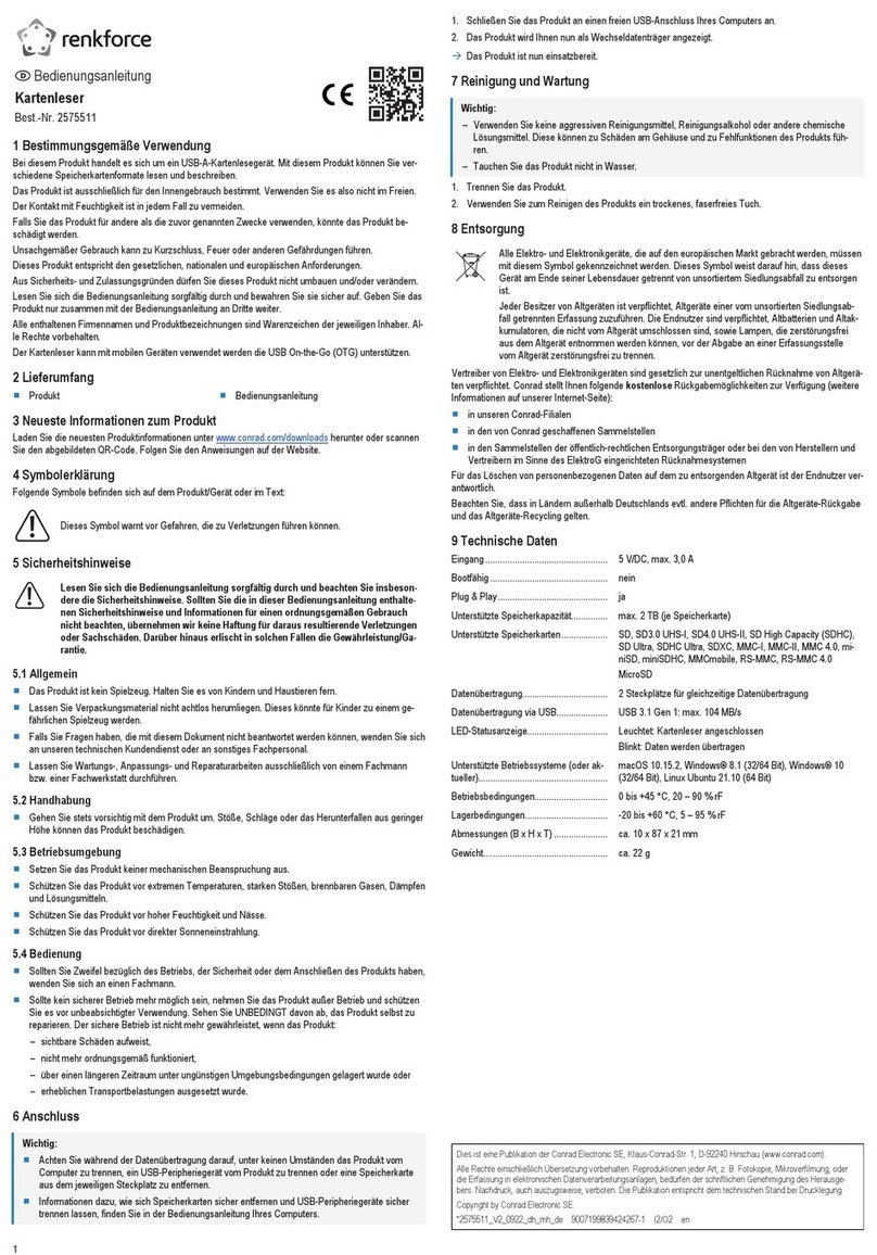 Renkforce 2575511 operating instructions