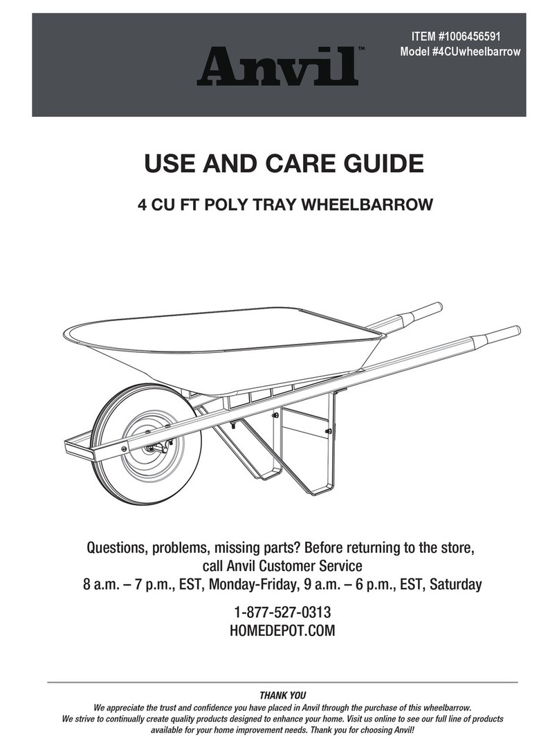 Anvil 4CUwheelbarrow Use and care guide