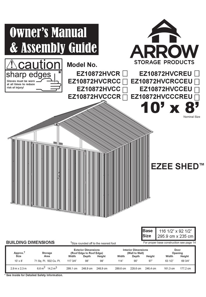 Arrow Storage Products EZEE SHED Instructions for use Arrow Storage Products EZEE SHED Instructions for use