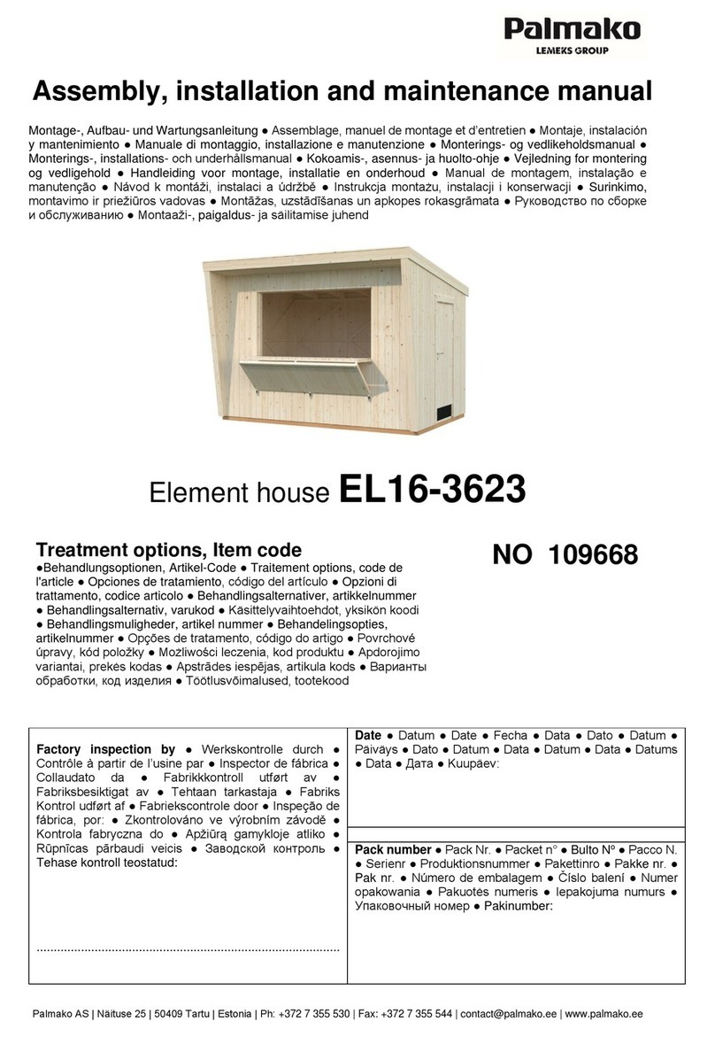 Lemeks Palmako Kira EL16-3623 Assembly, installation and maintenance manual Lemeks Palmako Kira EL16-3623 Assembly, installation and maintenance manual
