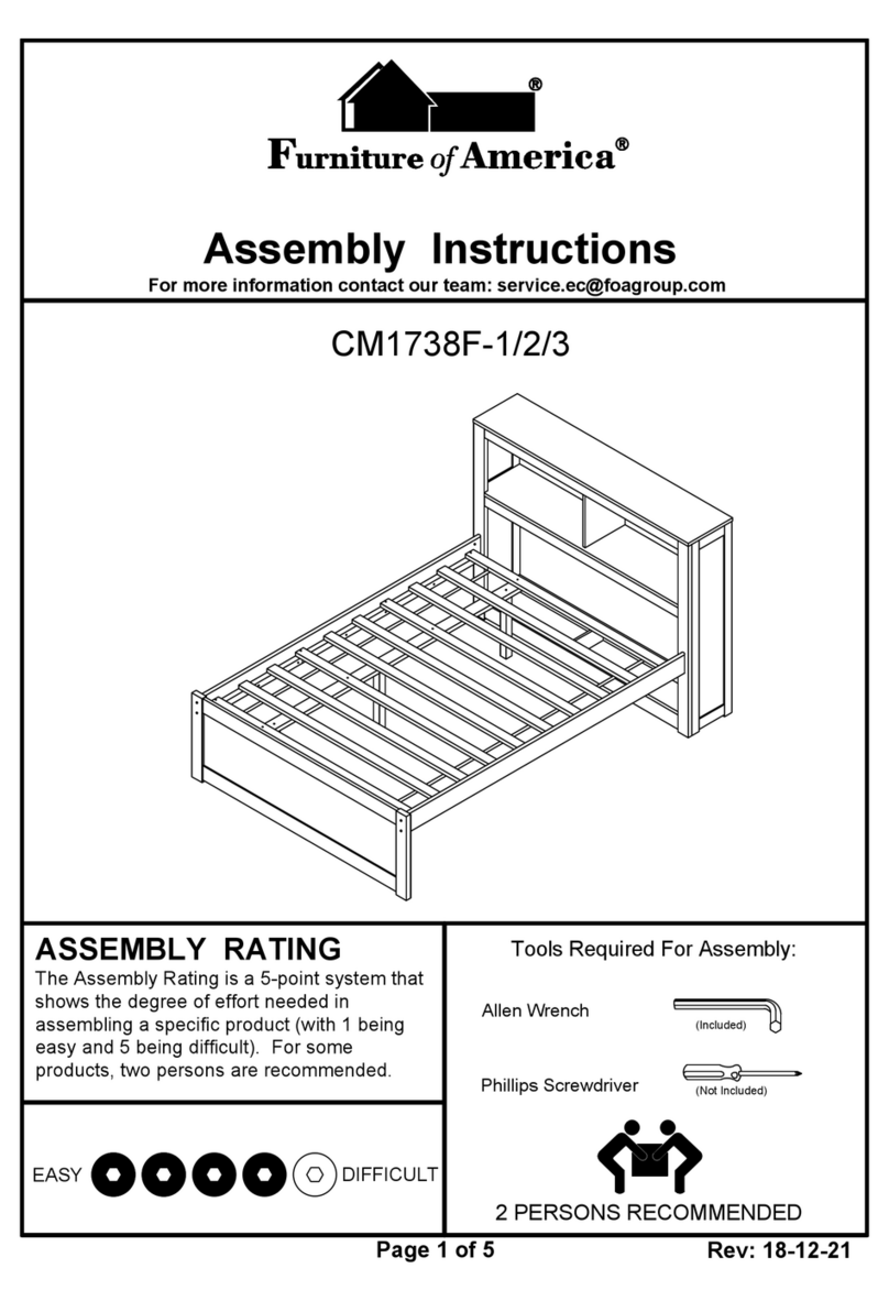 Furniture of America CM1738F-2 Assembly instructions