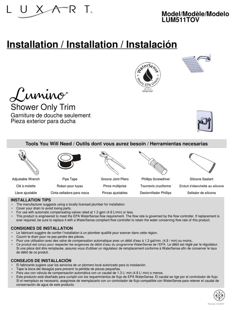Luxart Lumino LUM511TOV User manual