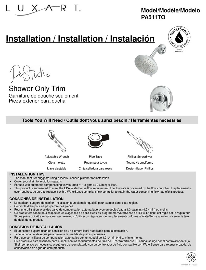 Luxart PaStiche PA511TO User manual