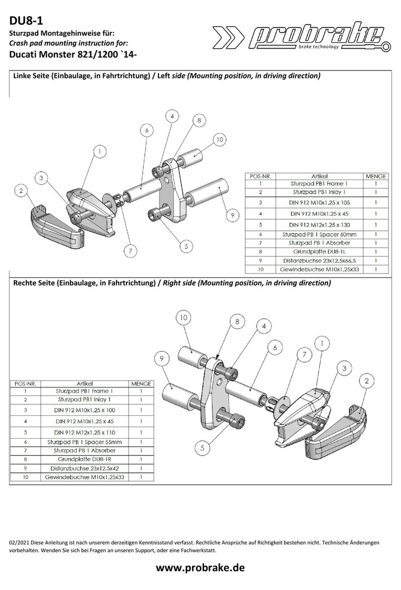 probrake DU8-1 Mounting instruction