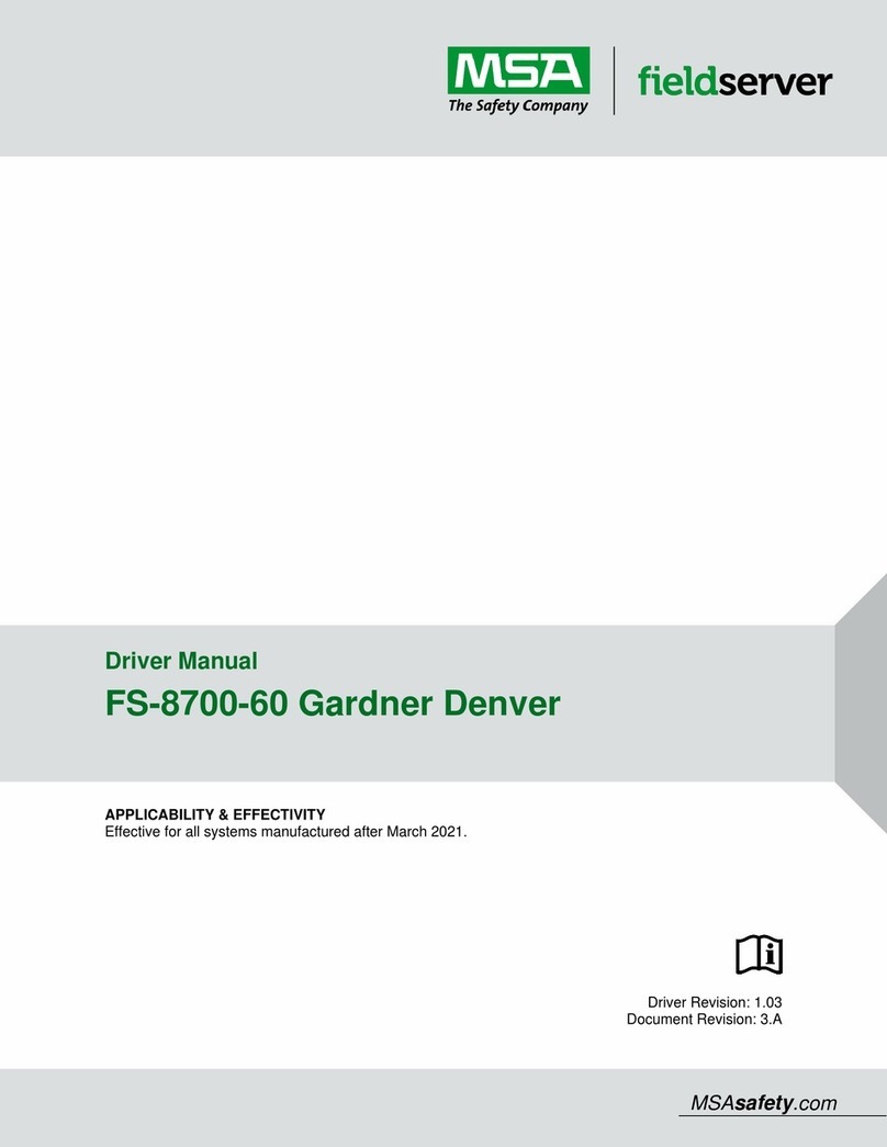 MSA fieldserver FS-8700-60 User manual MSA fieldserver FS-8700-60 User manual