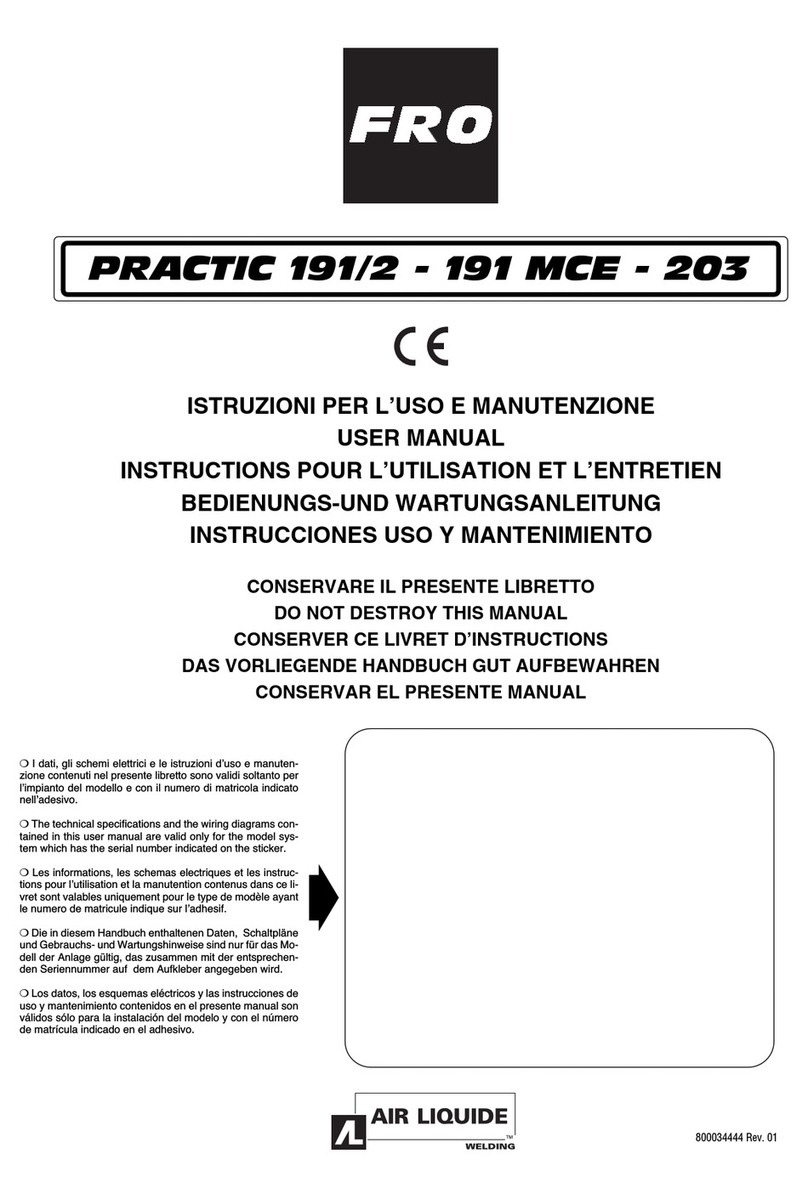 Air Liquide FRO PRACTIC 191/2 user manual