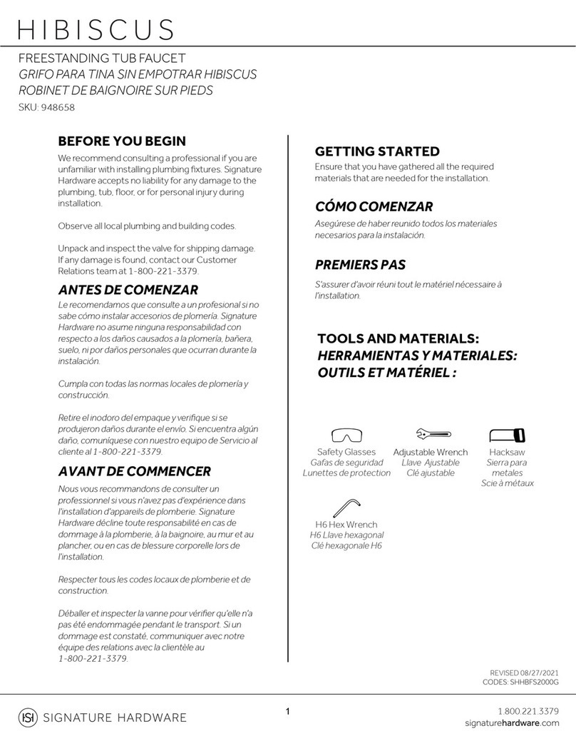 Signature Hardware Hibiscus 948658 User manual Signature Hardware Hibiscus 948658 User manual