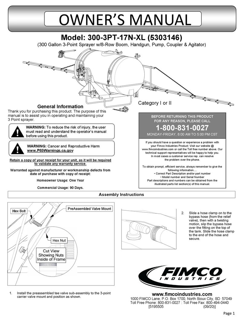 Fimco 300-3PT-17N-XL User manual