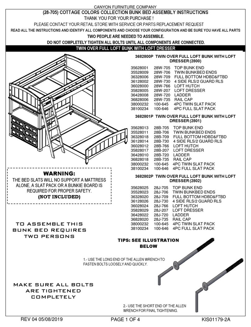 Canyon Cottage Colors 3682800P Assembly instructions