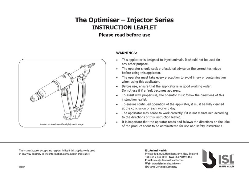 ISL Animal Health Injector Series Instruction leaflet
