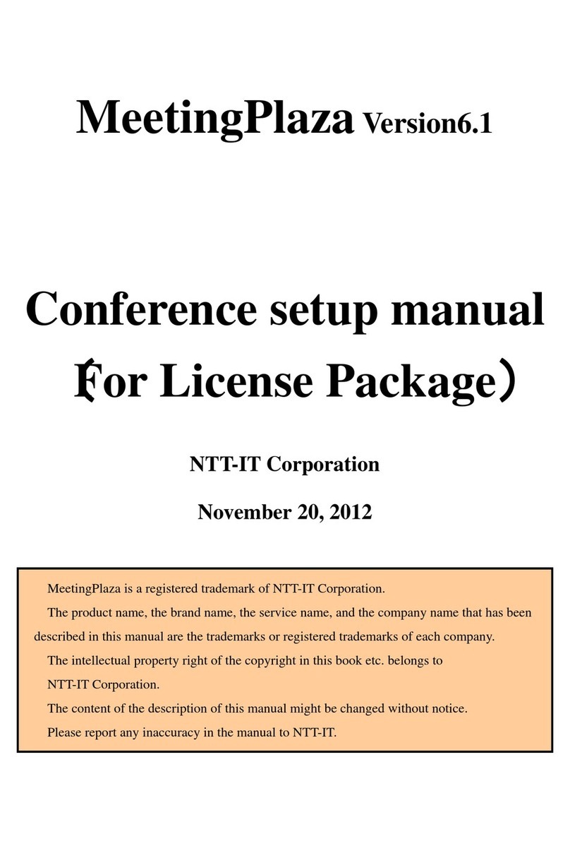 NTT-IT MeetingPlaza Setup manual