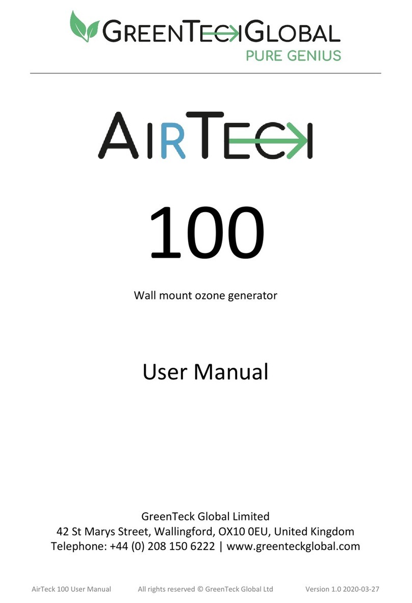 GreenTeck Global AirTeck 100 user manual