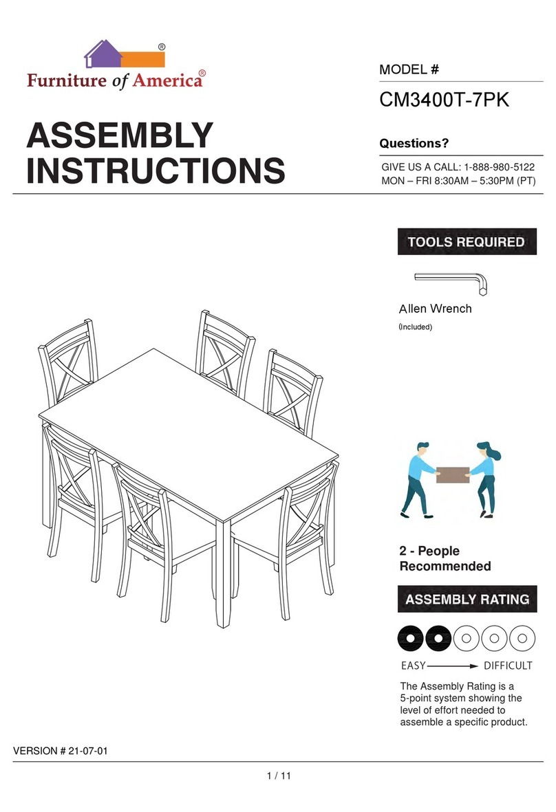 Furniture of America Weston CM3400T7PK User manual Furniture of America Weston CM3400T7PK User manual