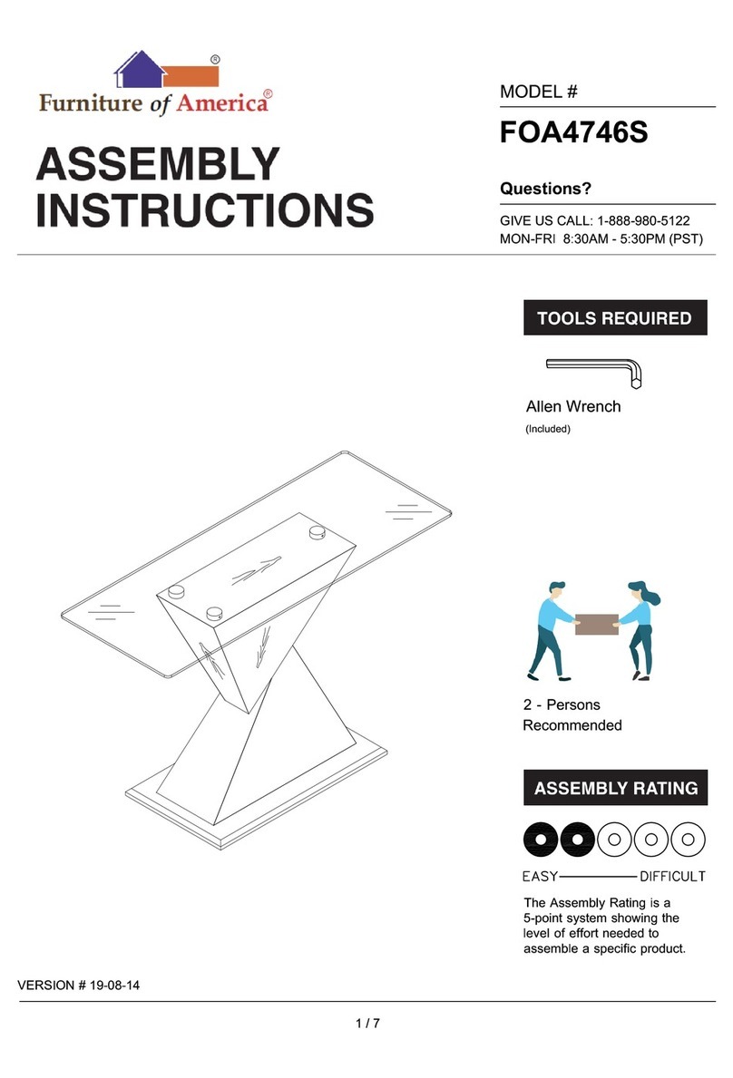Furniture of America Bima FOA4746S Assembly instructions