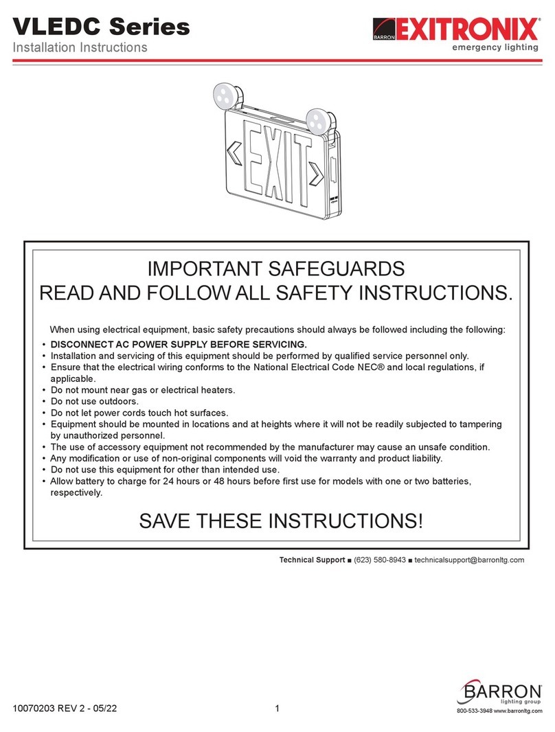 BARRON EXITRONIX VLEDC Series User manual
