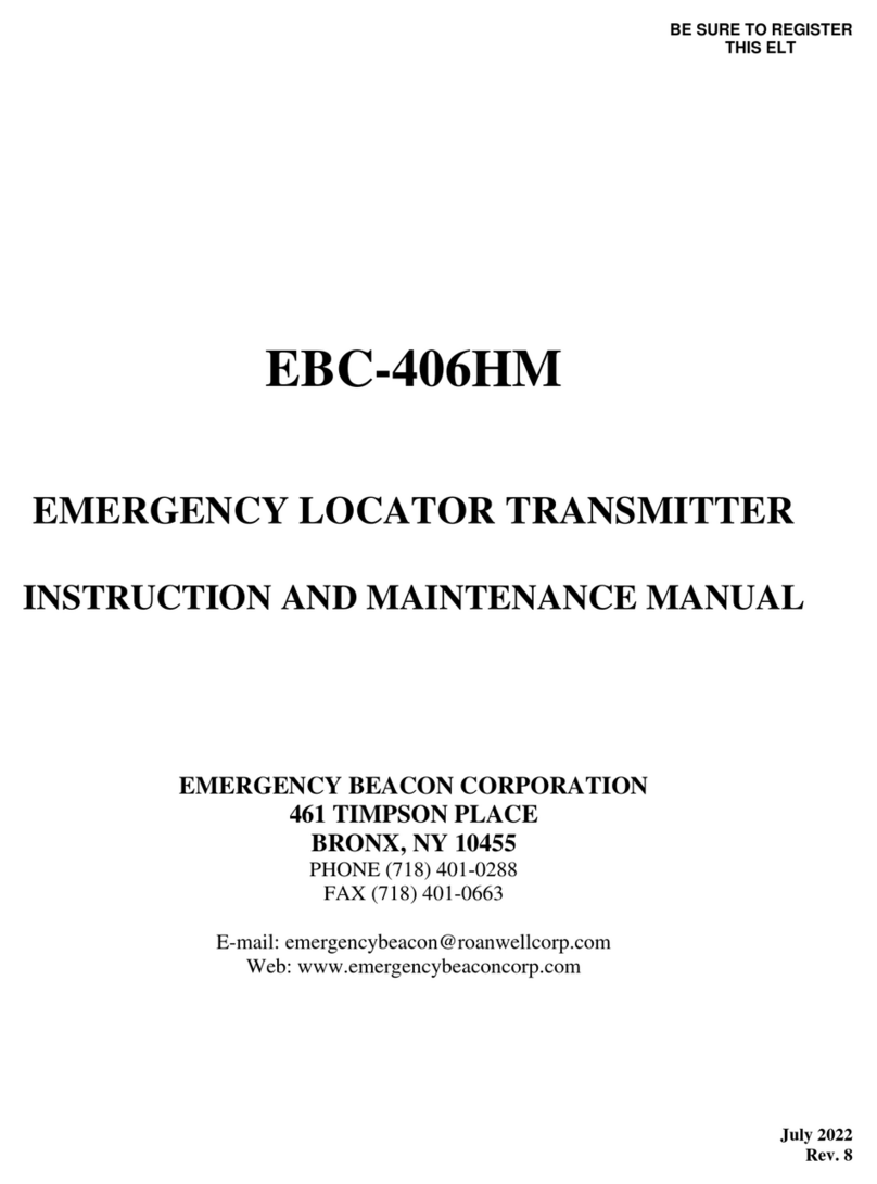 EMERGENCY BEACON CORPORATION EBC-406HM Instruction and maintenance manual