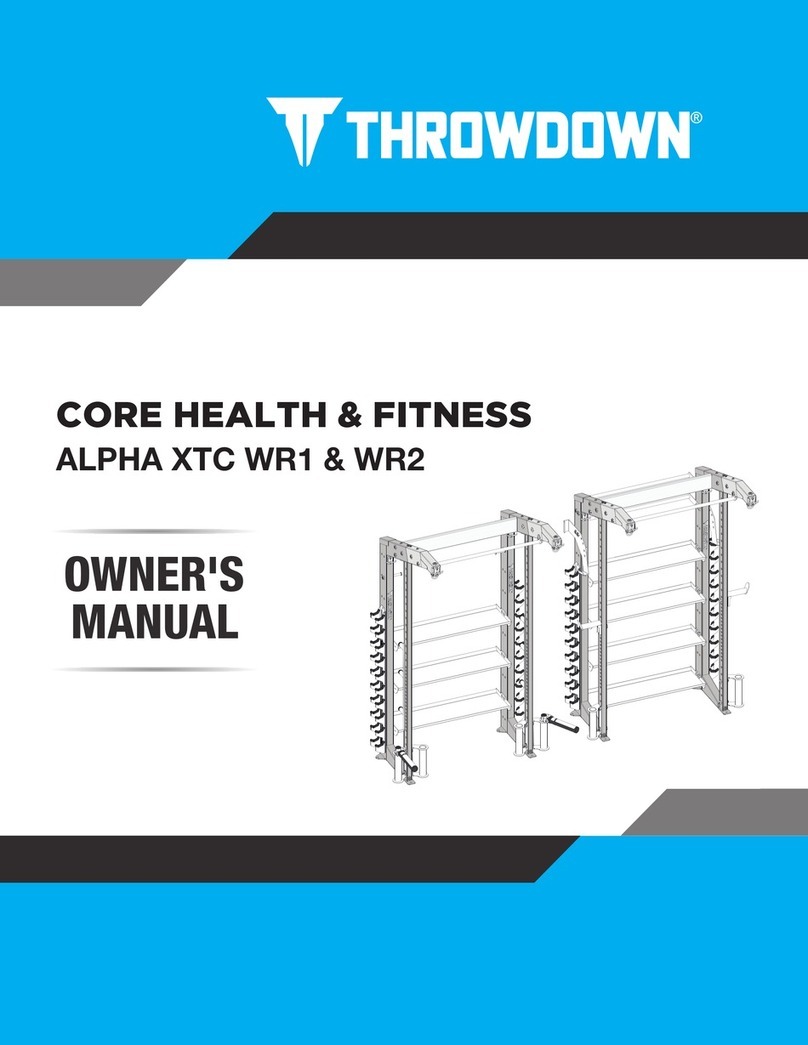 Throwdown CORE HEALTH & FITNESS ALPHA XTC WR1 owner's manual