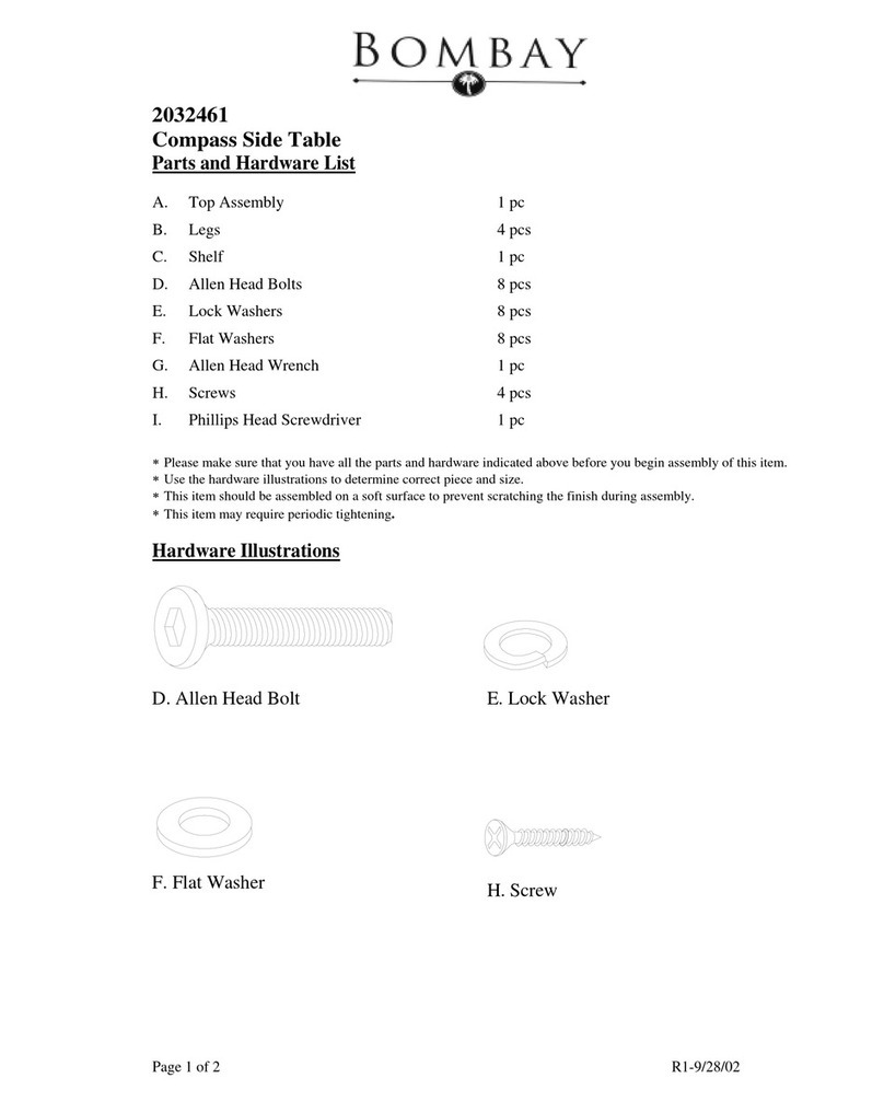 BOMBAY Compass 2032461 quick start guide