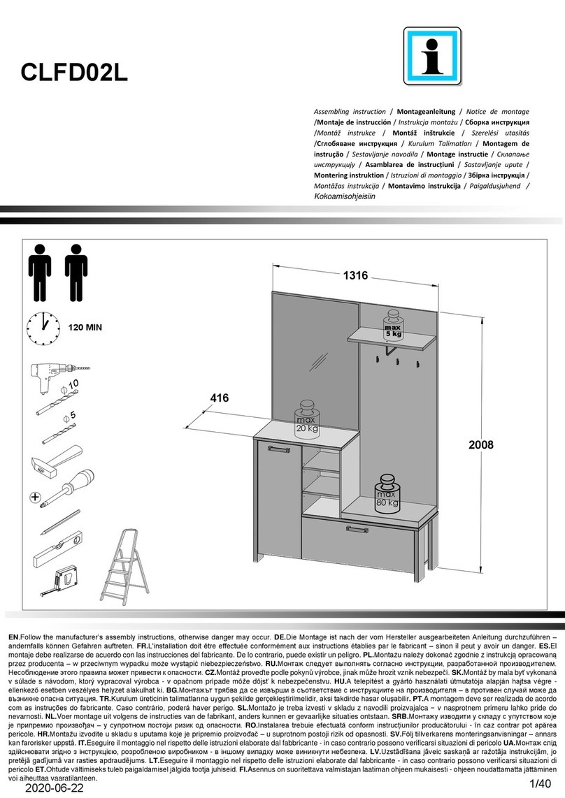 Forte CLFD02L Assembling Instruction Forte CLFD02L Assembling Instruction