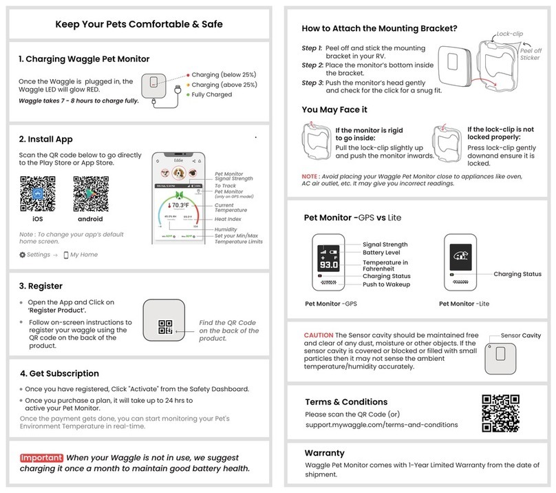Waggle Pet Monitor quick start guide