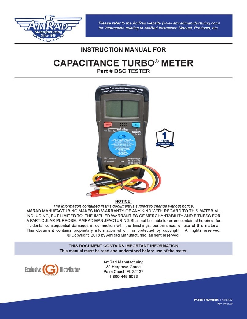 AmRad CAPACITANCE TURBO DSC TESTER instruction manual