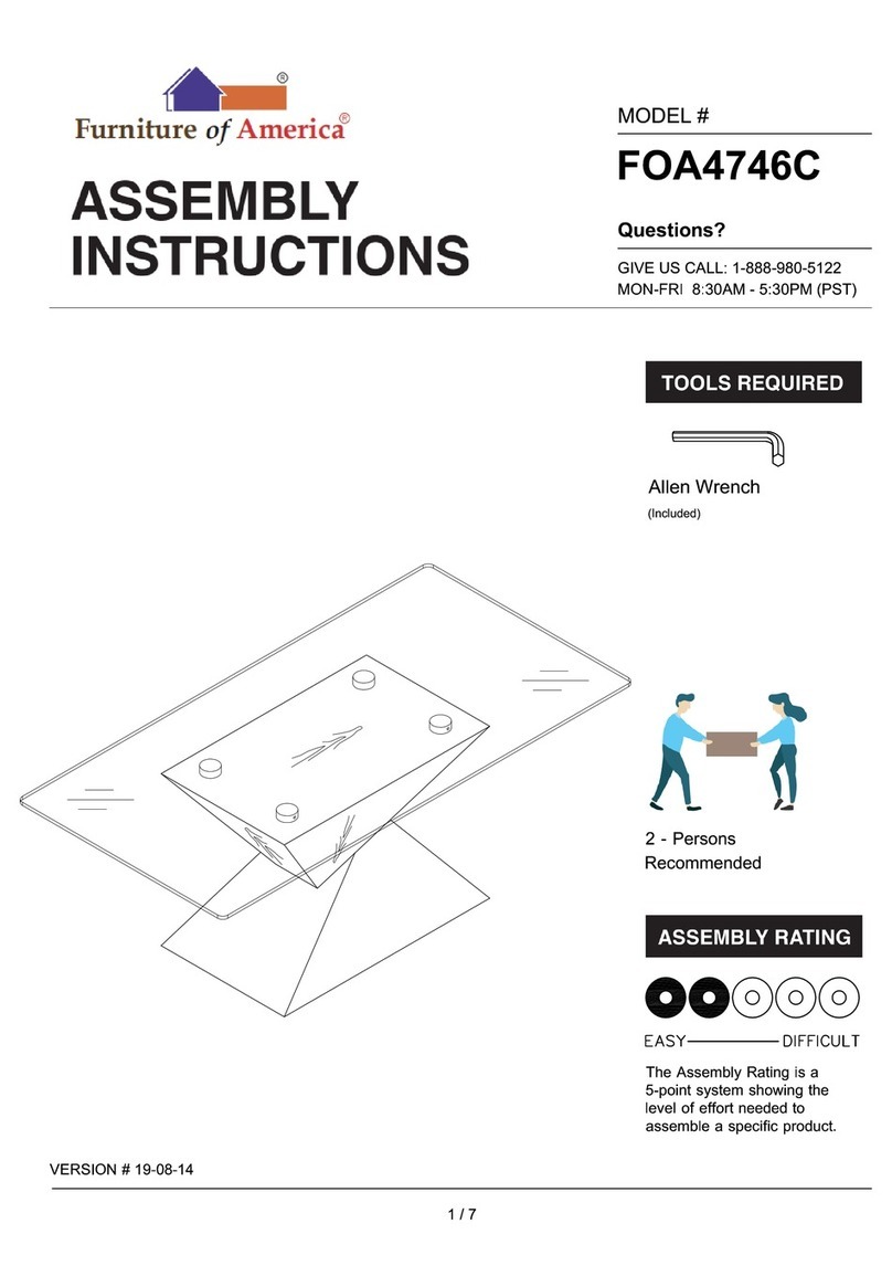 Furniture of America Bima FOA4746C Assembly instructions Furniture of America Bima FOA4746C Assembly instructions