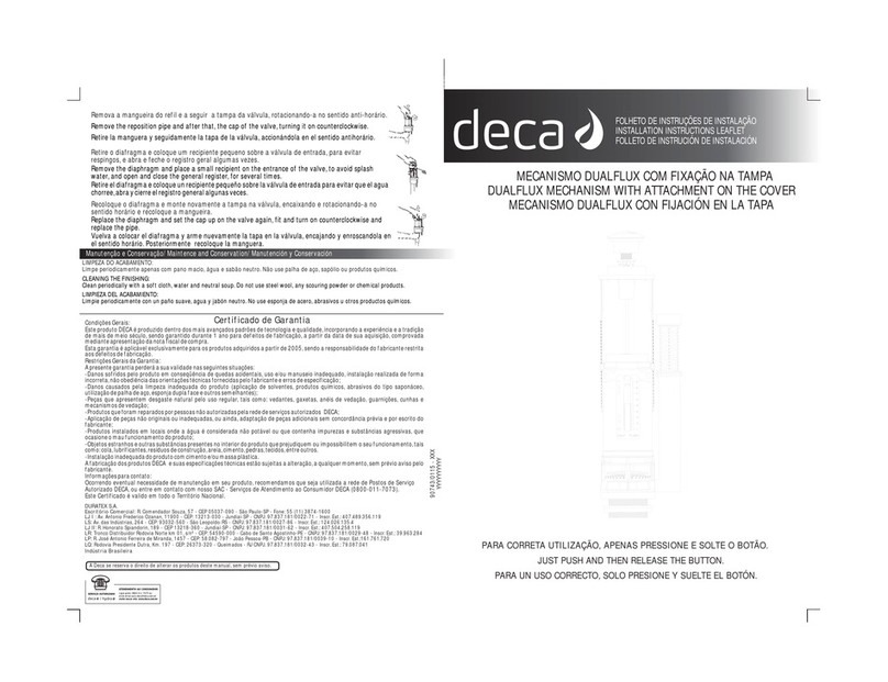 Deca CDS00F installation instructions