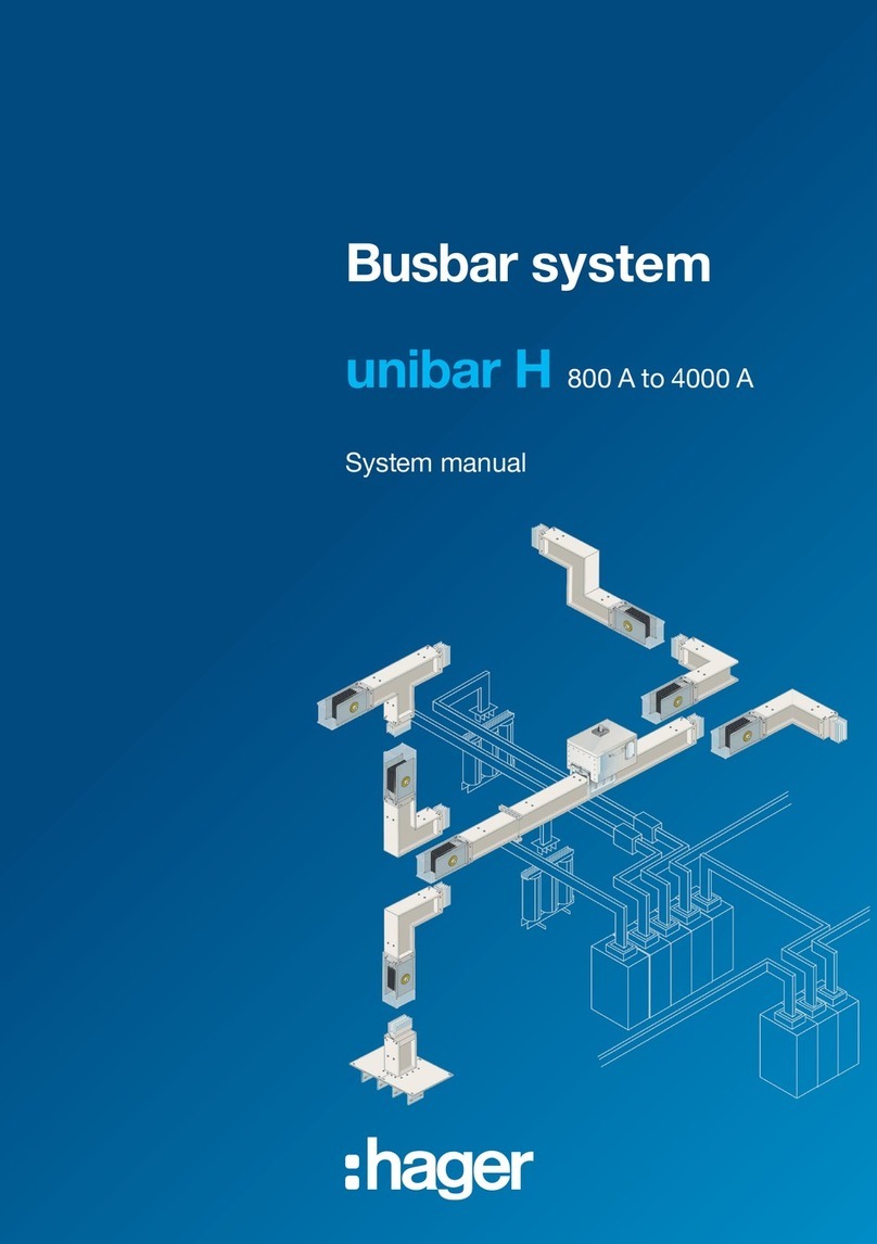 hager Unibar H 800 A User guide