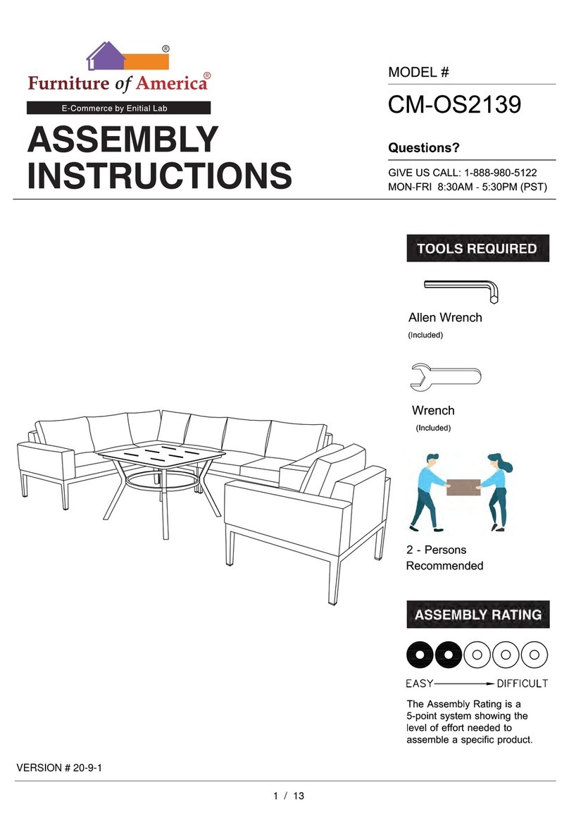 Furniture of America Sharon CM-OS2139 Assembly instructions Furniture of America Sharon CM-OS2139 Assembly instructions