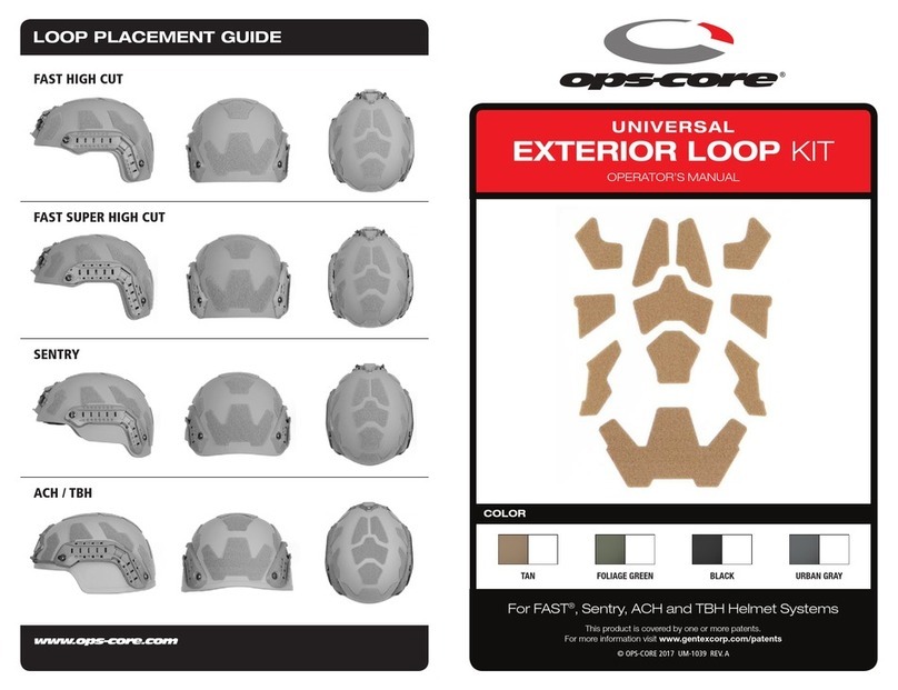 Ops-Core UNIVERSAL EXTERIOR LOOP KIT User manual Ops-Core UNIVERSAL EXTERIOR LOOP KIT User manual