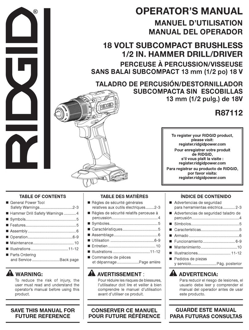 RIDGID R87112 Operator's manual