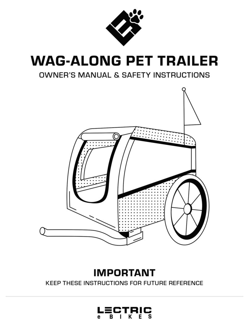 Lectric eBikes WAG-ALONG PET TRAILER Owner's manual & safety instructions