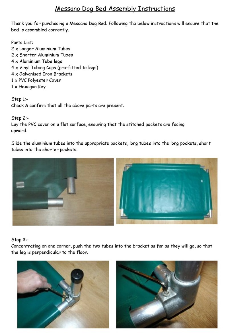 Messano Dog Bed Assembly instructions