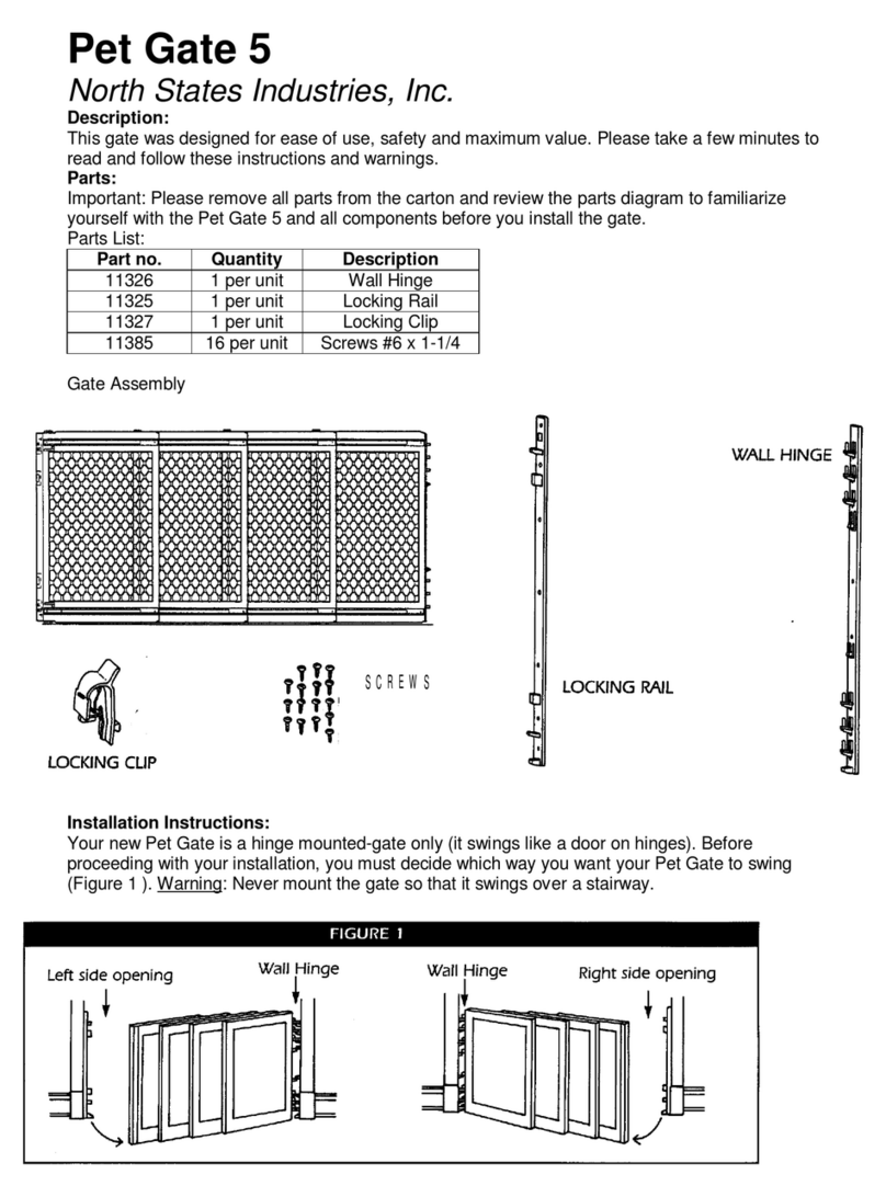 North States Industries Pet Gate 5 installation instructions