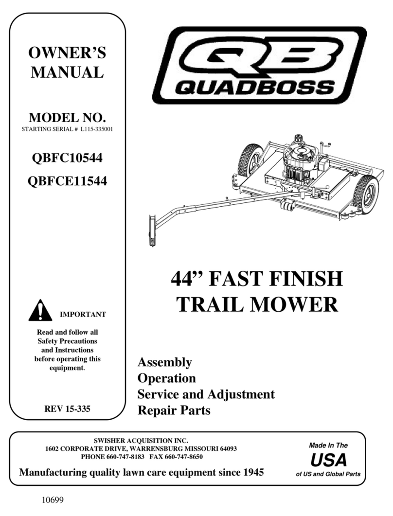 Swisher QB Quadboss QBFC10544 owner's manual