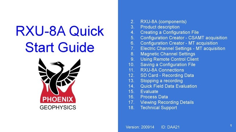 Phoenix Geophysics RXU-8A quick start guide