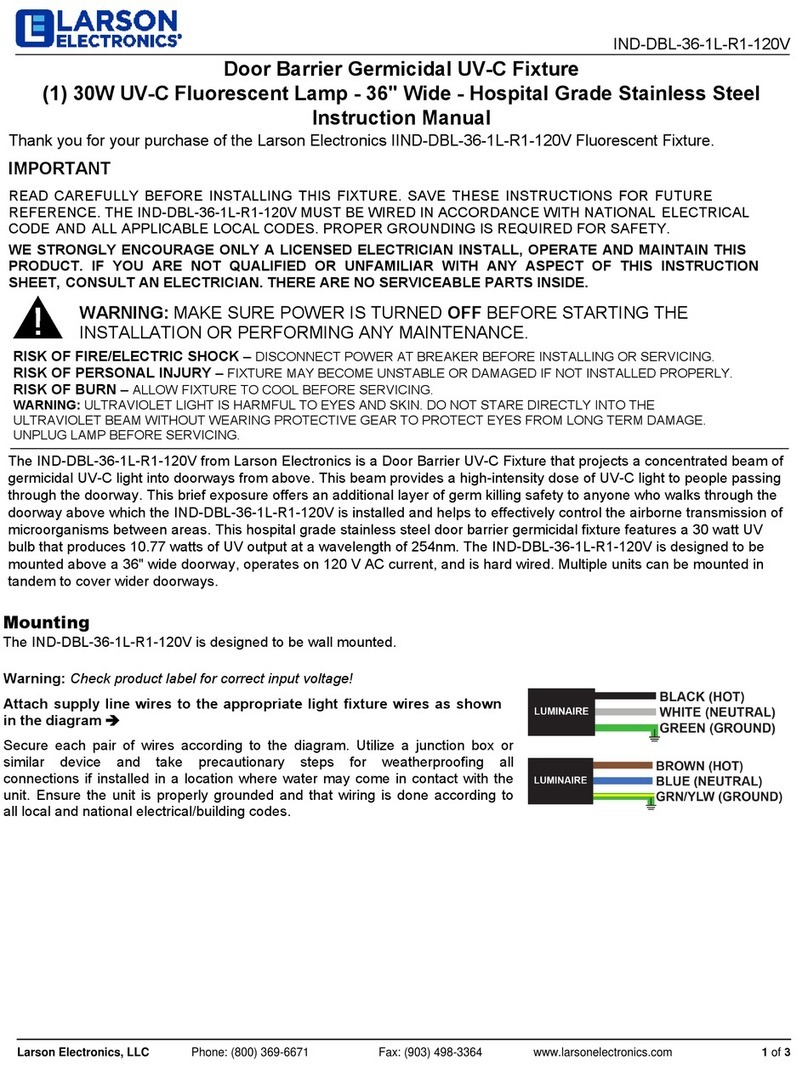 Larson Electronics IIND-DBL-36-1L-R1-120V instruction manual