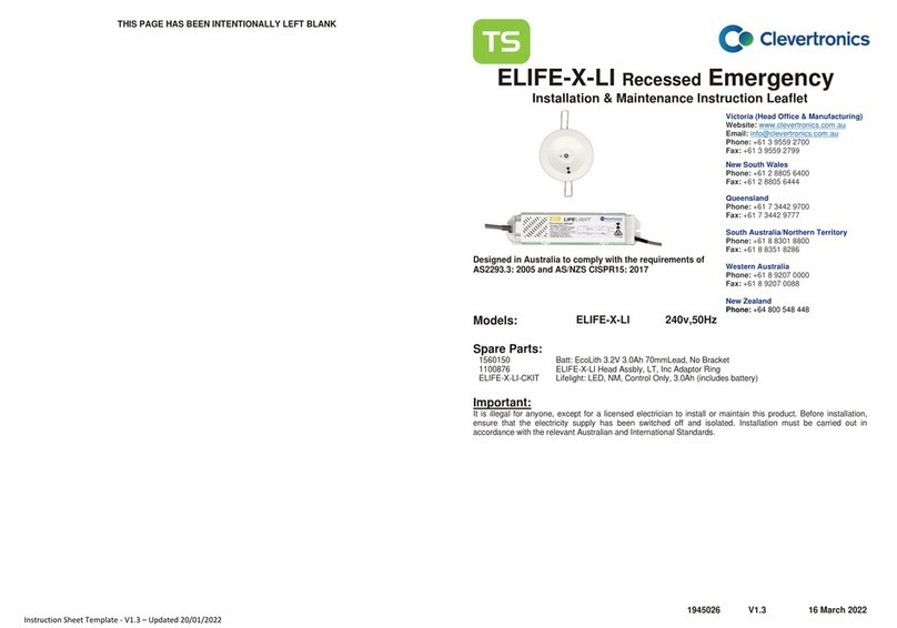 Clevertronics ELIFE-X-LI Installation and operating instructions