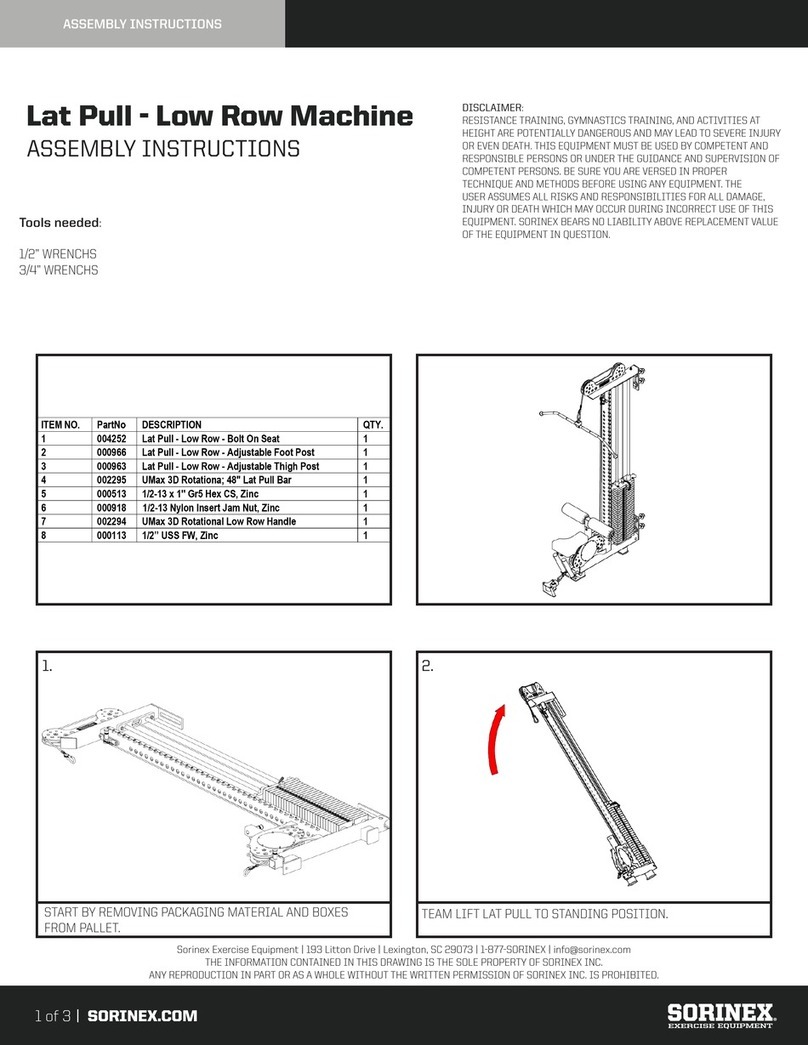 SORINEX P02283 Assembly instructions