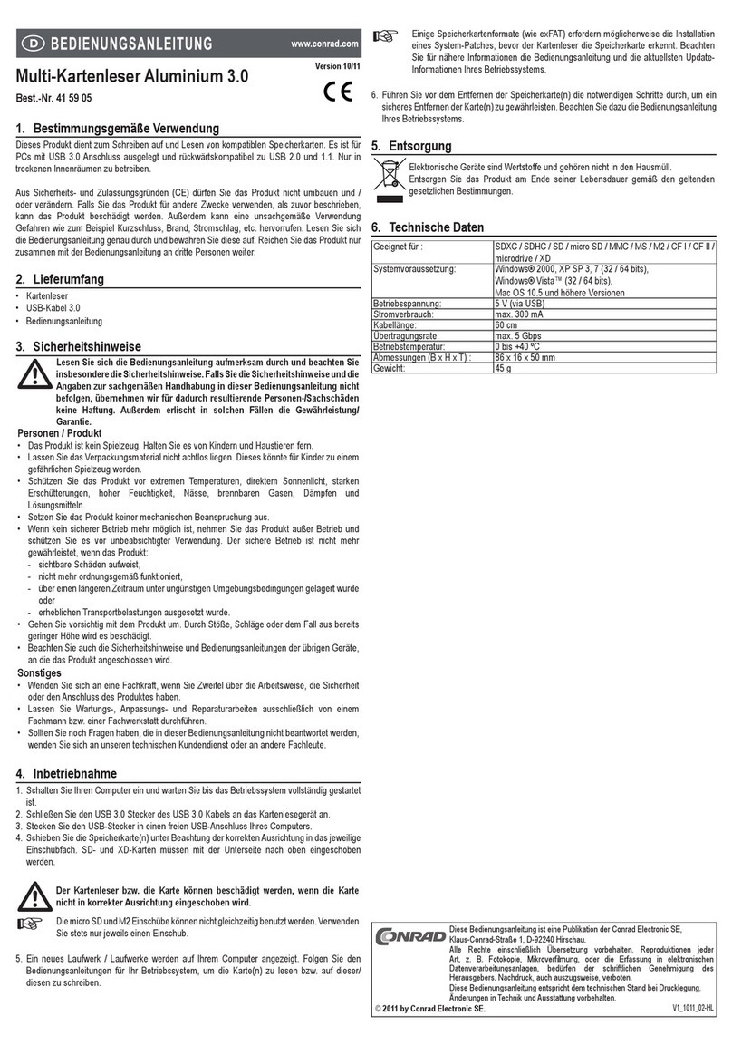 Conrad 41 59 05 User manual Conrad 41 59 05 User manual