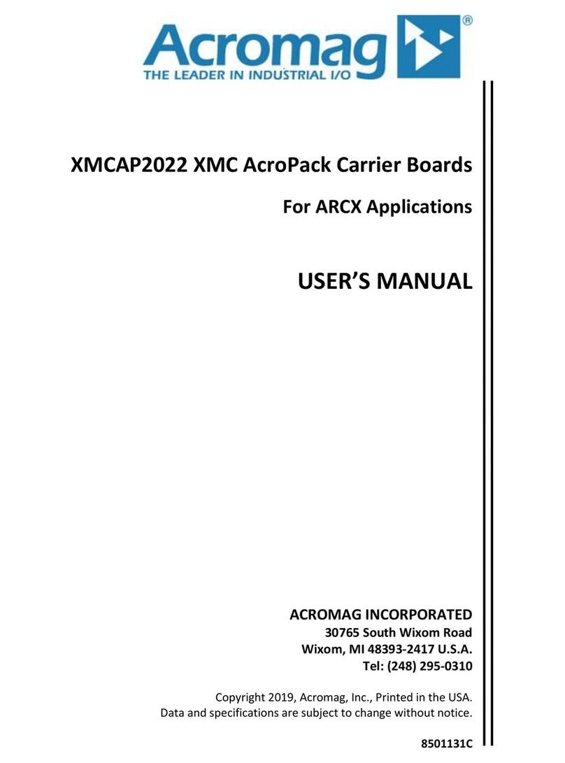 Acromag XMCAP2022 User manual Acromag XMCAP2022 User manual