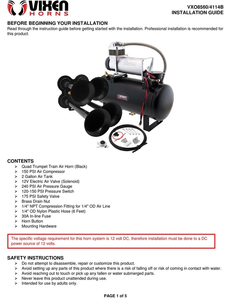 Vixen Horns VXO8560/4114B User manual Vixen Horns VXO8560/4114B User manual