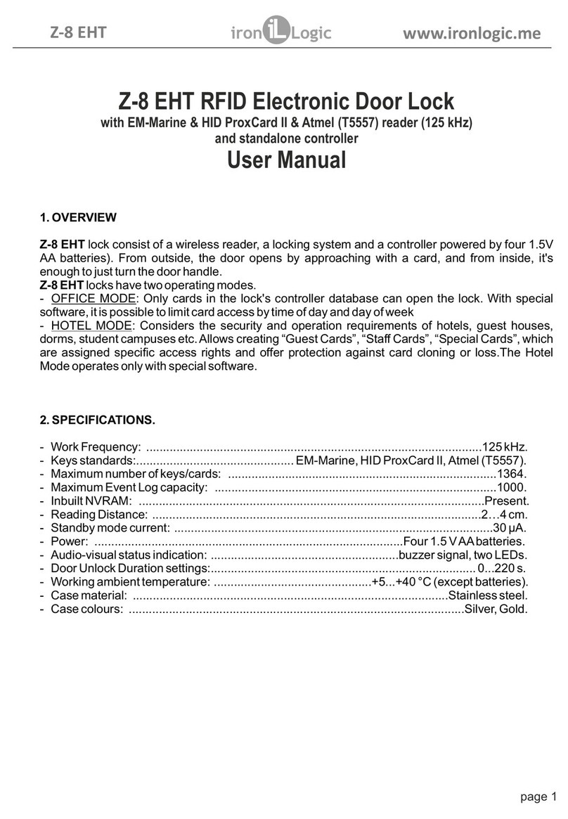 Iron logic Z-8 EHT user manual Iron logic Z-8 EHT user manual