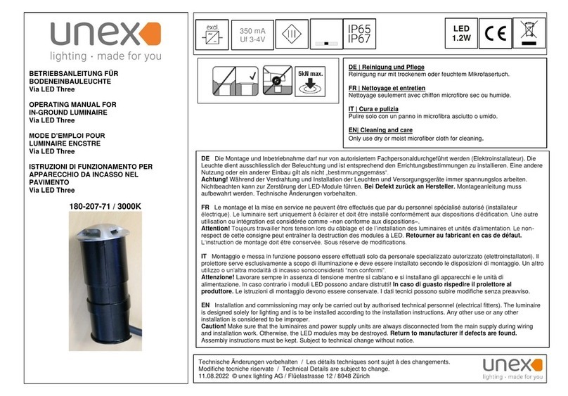 Unex Via LED Three User manual