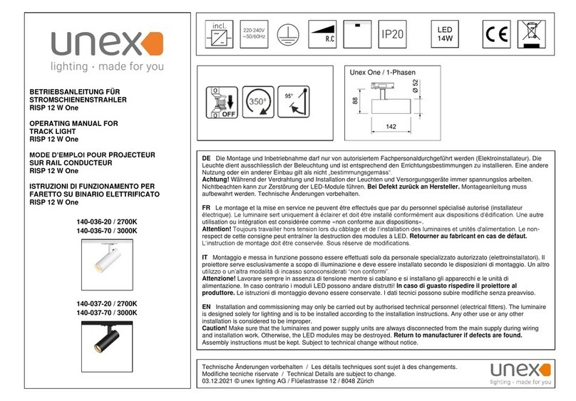 Unex RISP 12 W One operating manual