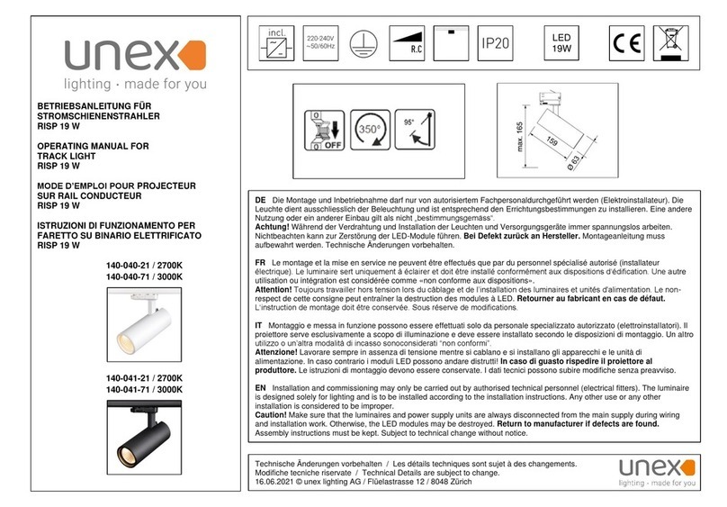 Unex RISP 19 W operating manual