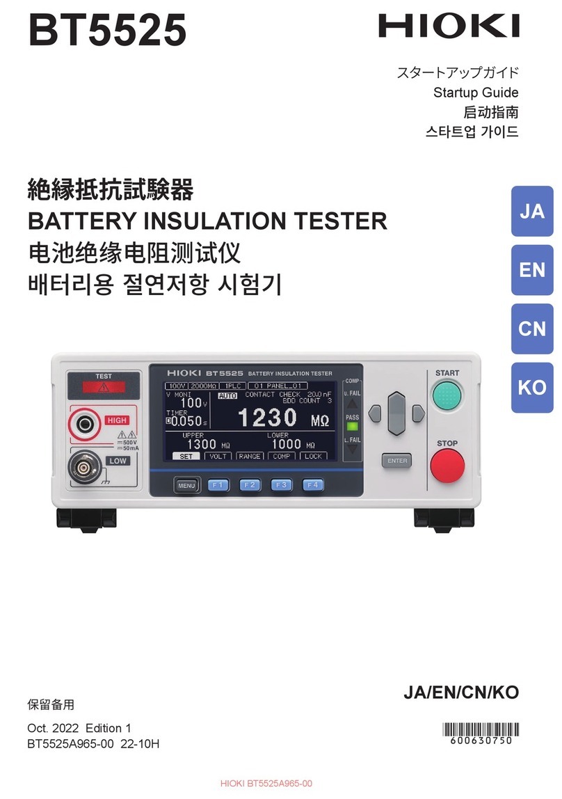 Hioki BT5525 Startup guide