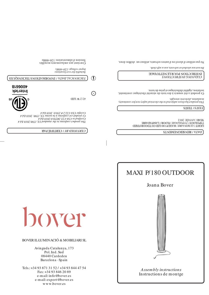 bover MAXI P/180 OUTDOOR Assembly instructions