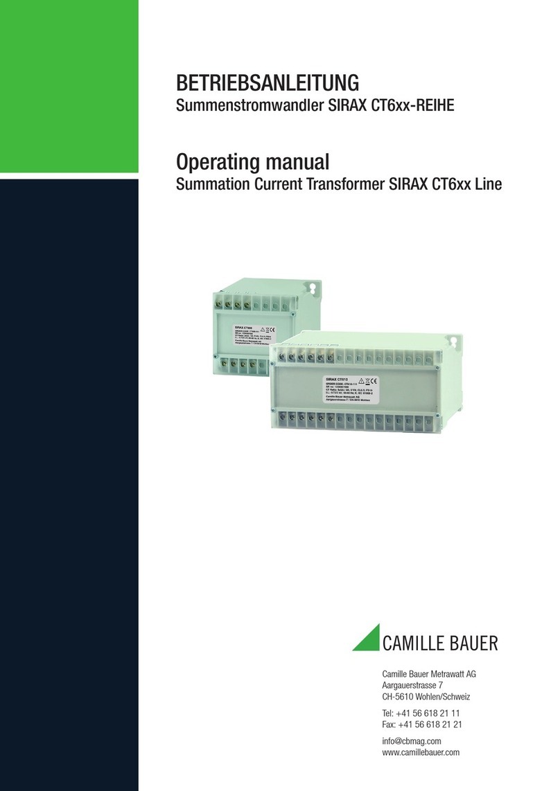 Camille Bauer SIRAX CT6 Series operating manual